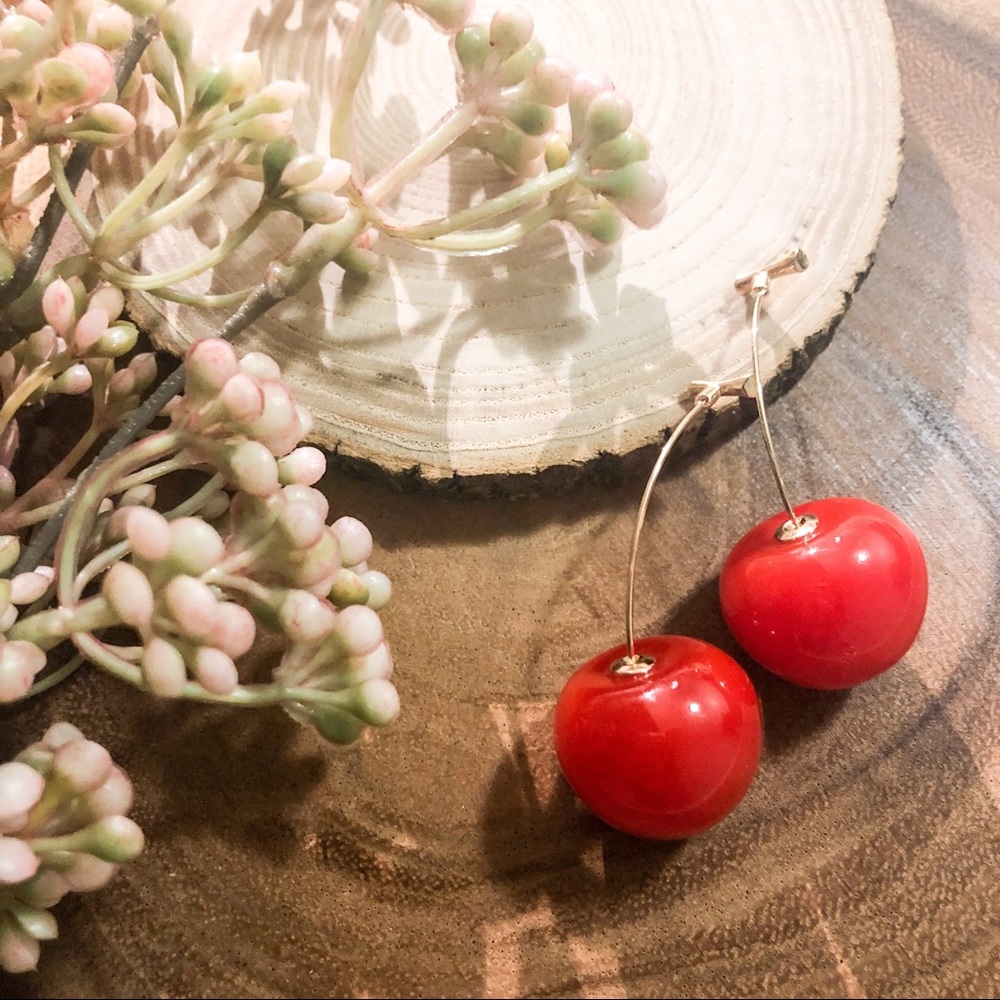 HOT🔥Cutest! Cherry! Earrings! EVER!!! 🍒
